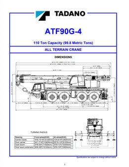 Todano ATF90G-4 (110 Ton All Terrain Crane)