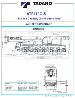 Todano ATF110G-5 (130 Ton All Terrain Crane)